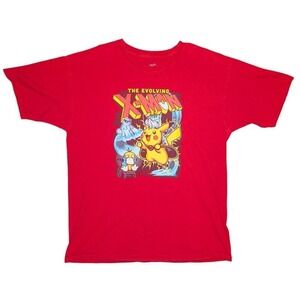 Pokemon X-Man Tee Fury‎ Men's Large Red Graphic Short Sleeve Tee Shirt